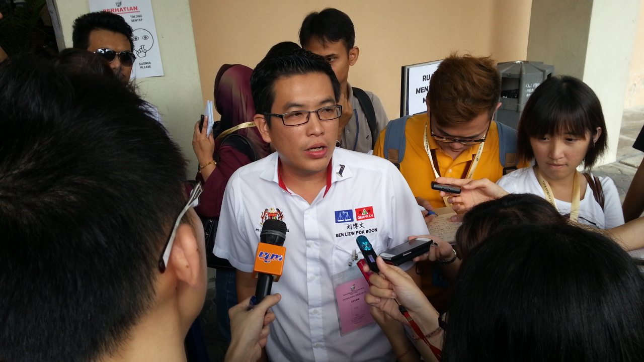BN Gerakan candidate for Teratai Ben Liew