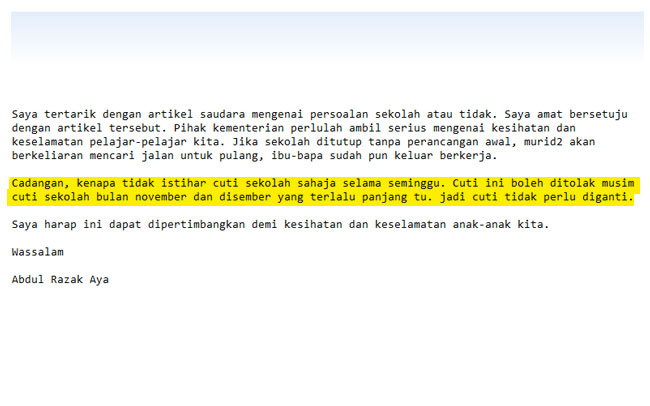 Jerebu jejaskan kedatang pelajar