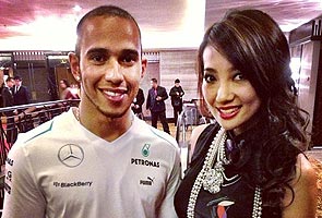 Lewis Hamilton and Chelsia Ng