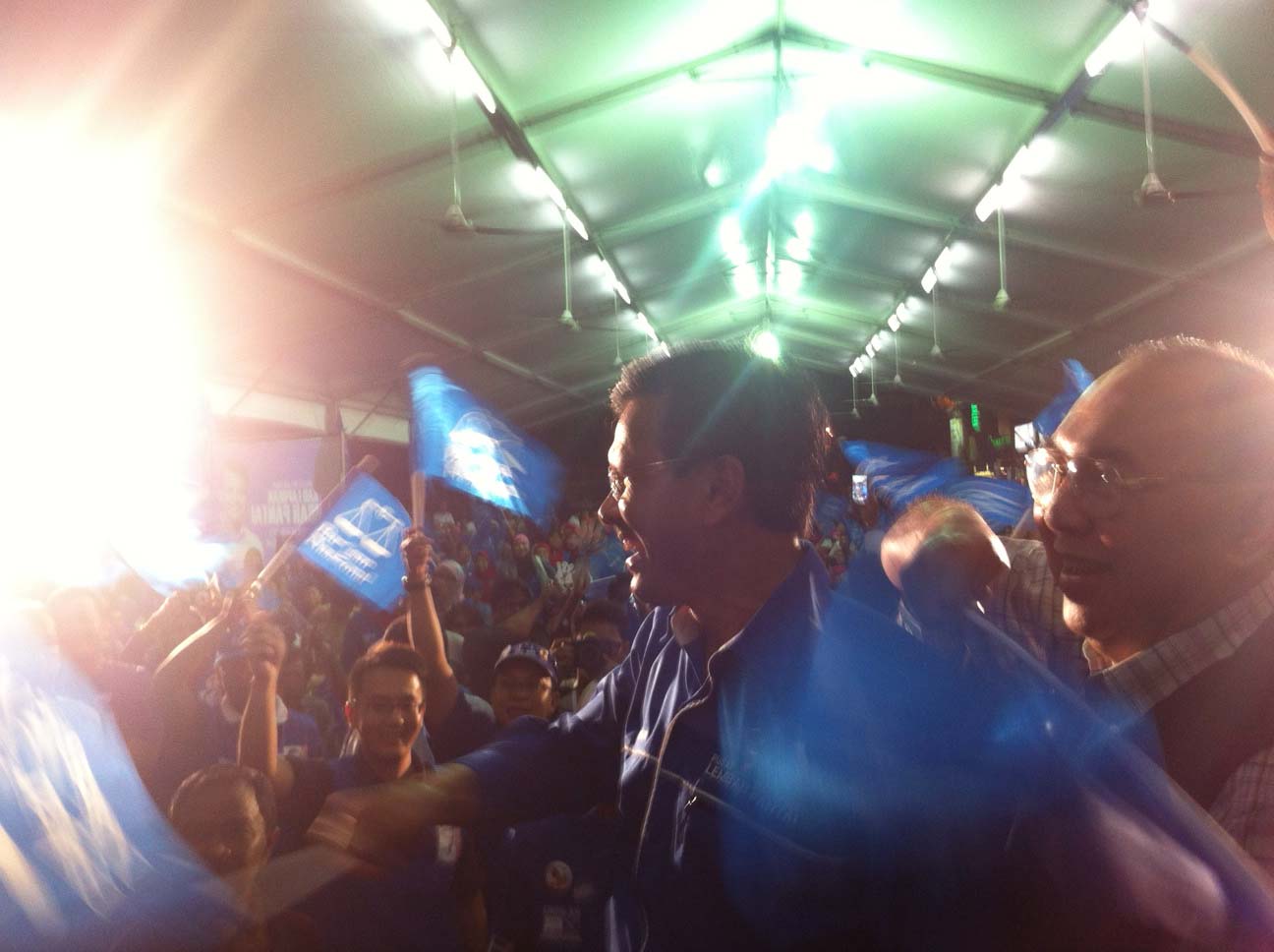 Datuk Raja Nong Chik launching his report card