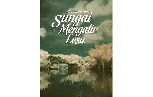 kulit depan sungai mengalir lesu
