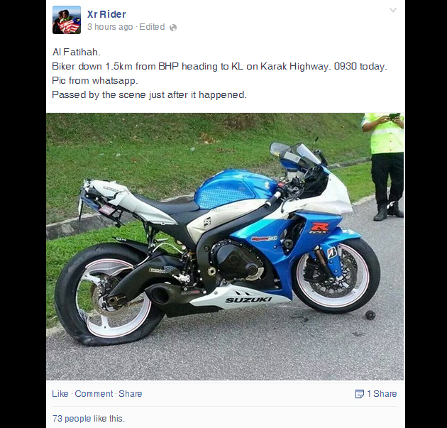 Sumber Facebook Xr Rider