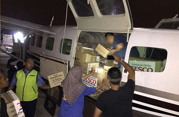 Goods for flood victims