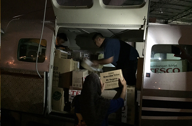 Goods for flood victims