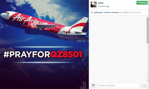 Selebriti berdoa keselamatan penumpang dan krew QZ8501