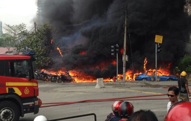 Fire breaks out at Kampung Kerinchi