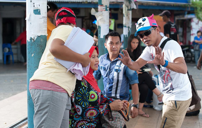Pengarah mendapatkan shot yang terbaik