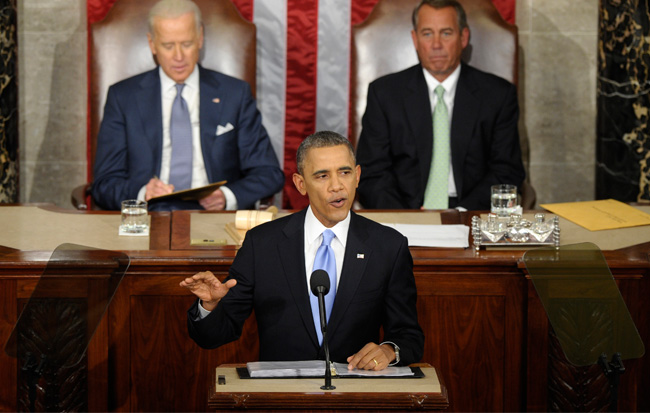 Obama speaks at his annual State of the Union address