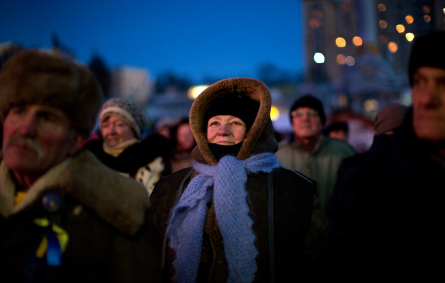 Ukraine residents oppose government