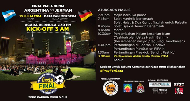 Piala Dunia bersama KJ di Dataran Merdeka