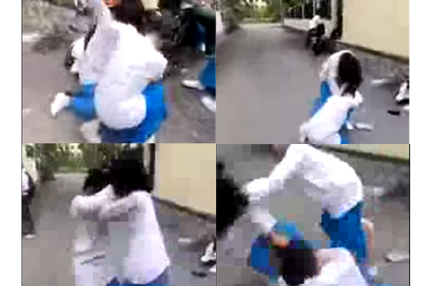 Lagi video pelajar perempuan bergaduh