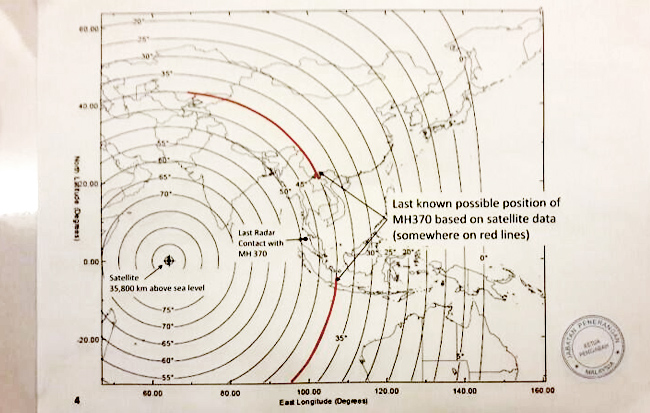 MH370 radar map