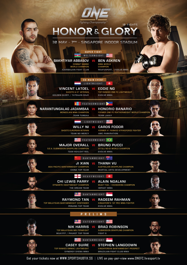 ONE FC fight card