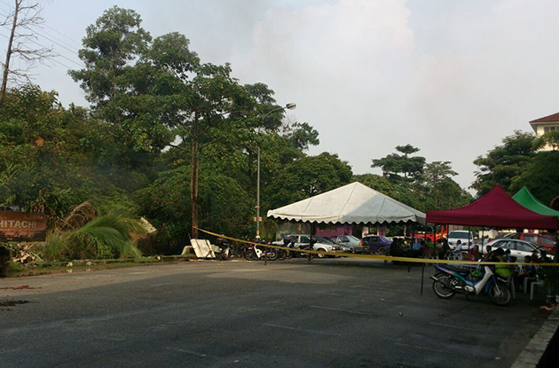 Tanah mendap di Bukit Beruntung