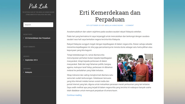 Pak Lah blog