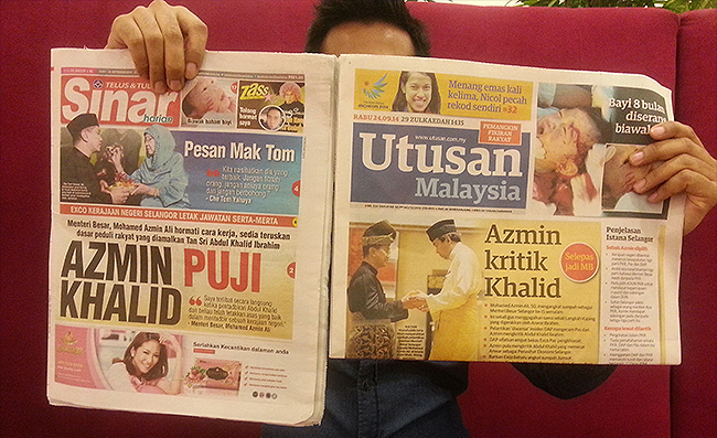Sinar Harian dan Utusan Malaysia