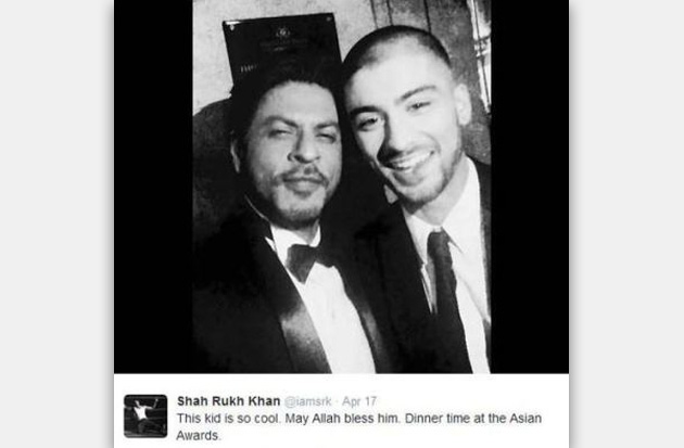 Shah Rukh Khan bersama Zayn Malik