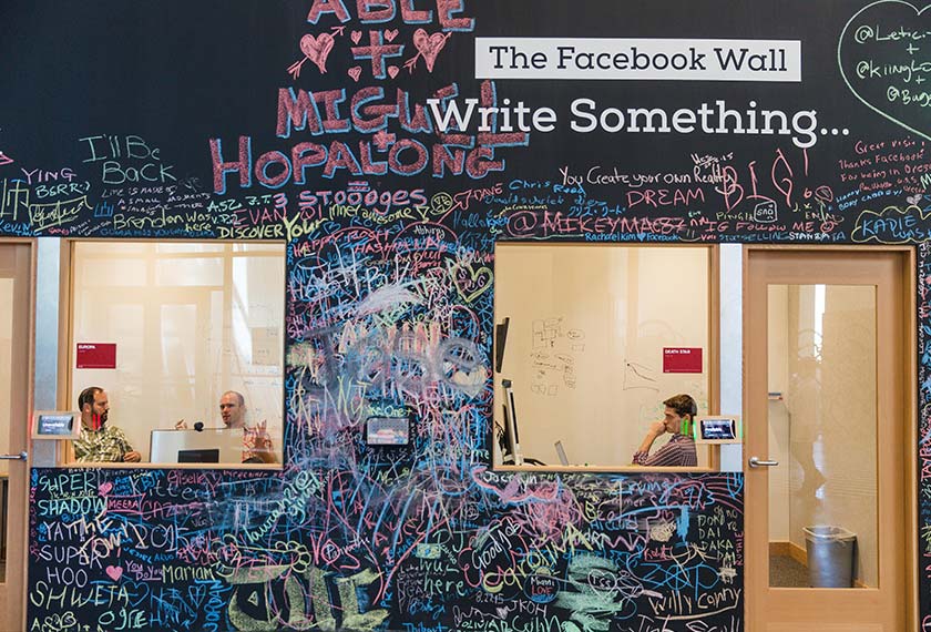 Employees can be seen inside Facebook's new campus in Menlo Park, California on September 25. Photo by Nick Otto for The Washington Post