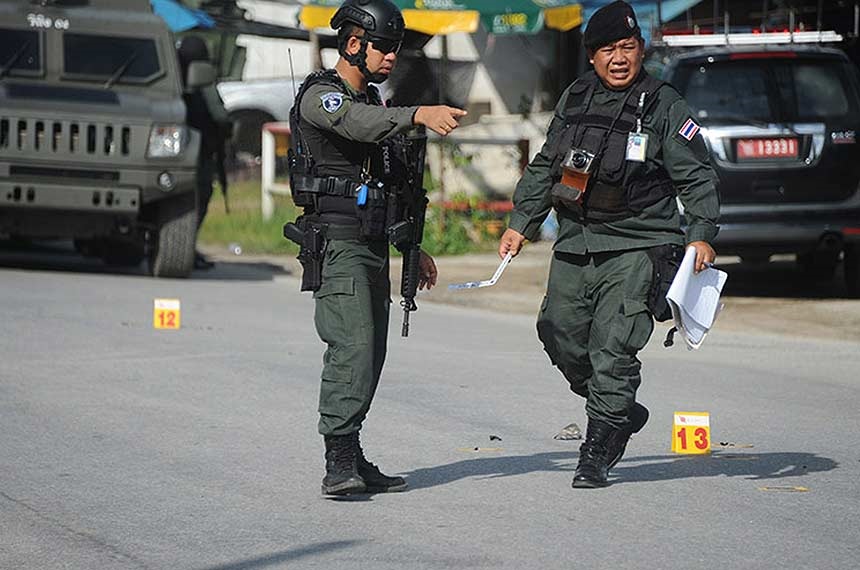 Thai police warned that a group of militants had entered Thailand.