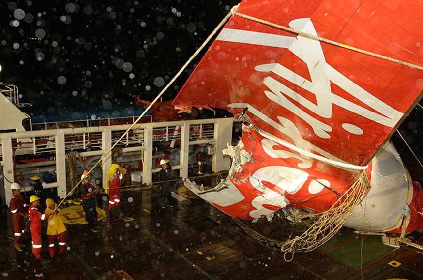 Flight QZ8501 plunged into the ocean in stormy weather on December 28