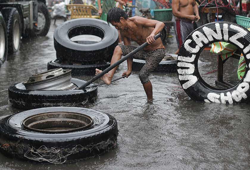 Typhoon Melor carved through the central Philippines bringing heavy rain and strong winds that left millions without power and at least 20 people dead. - File Pic