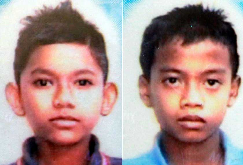 Mohd Naim Adnan (kiri), 17, dan Mohd Wafiq Mohd Nor, 17, dipercayai lemas. - Foto Bernama
