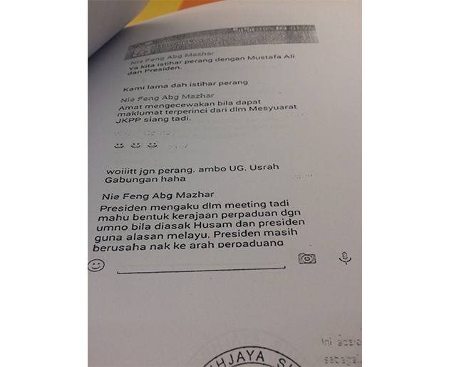 Paparan skrin daripada WhatsApp