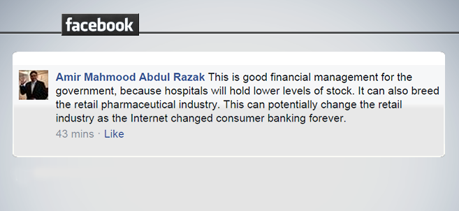 Komen Facebook Amir Mahmood Razak.