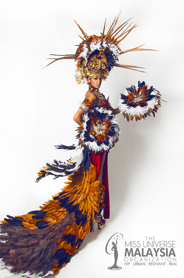 Adila Long creation, hornbill headgear