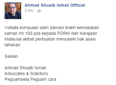 Nasihat peguam melalui media sosial