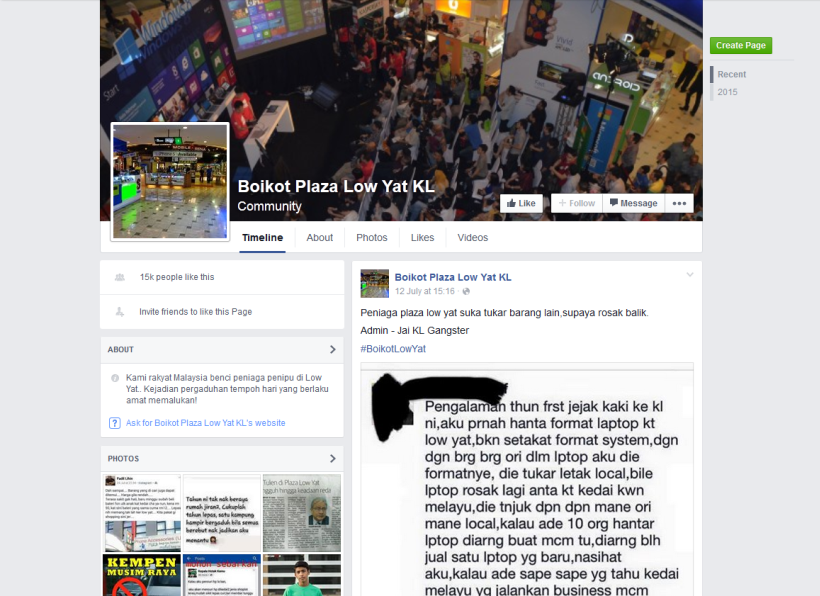 Boikot Plaza Low Yat