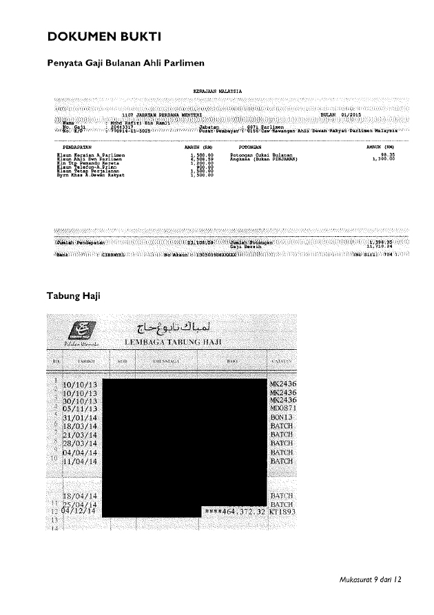 Lampiran Akuan Berkanun Pengisytiharan Harta, Hutang, Pendapatan dan Perbelanjaan Rafizi Ramli.