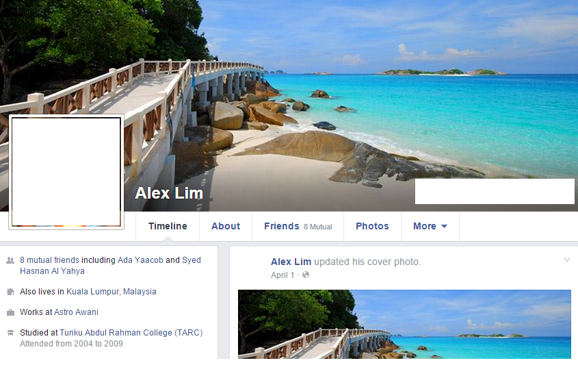 Akaun ini merupakan akaun palsu Facebook yang digunakan untuk mengugut pengguna Facebook lain kononnya mereka meminjam wang daripadanya.