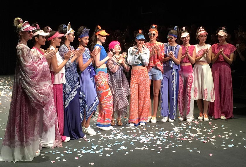 Dame Zandra Rhodes celebrating her love for batik at Kuala Lumpur Fashion Weekend 2015.