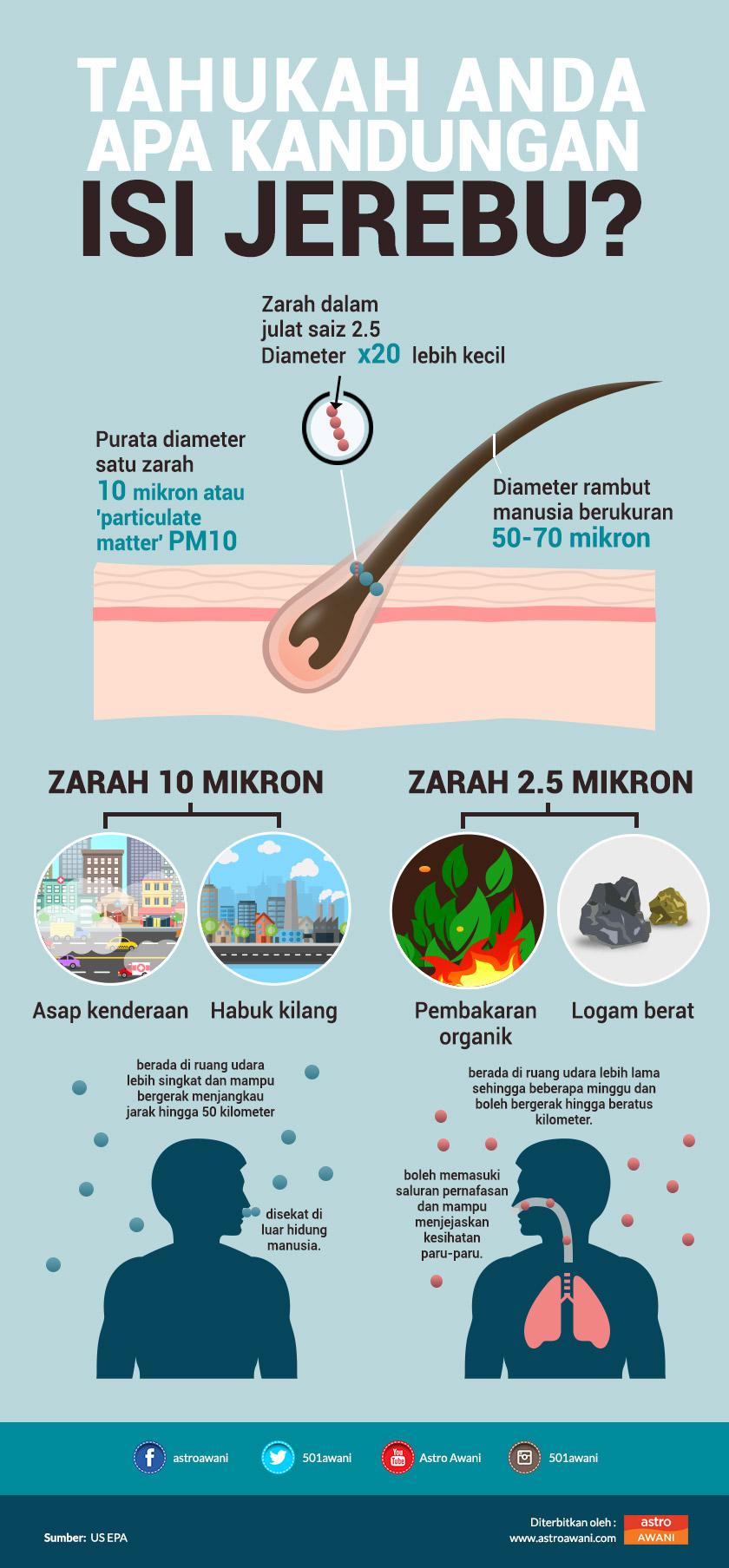 Infografik: Kandungan asap jerebu