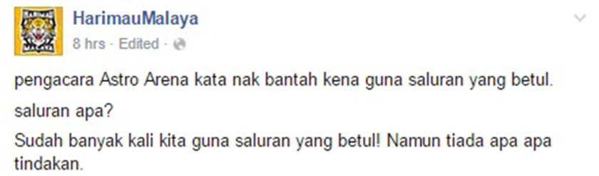 Facebook Harimau Malaya 2