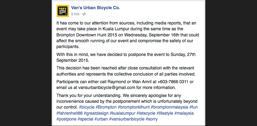 Brompton DownTown Hunt 2015’ 