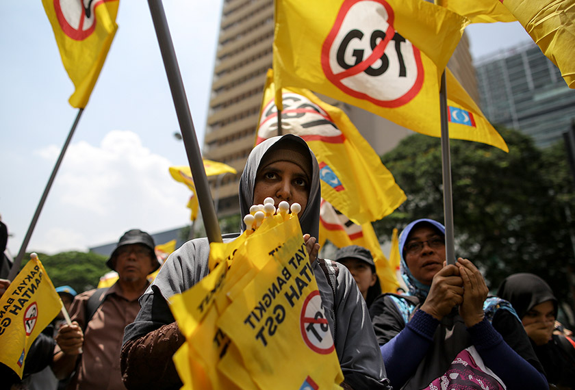 perhimpunan bantah gst