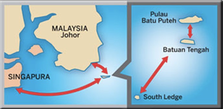 Kedudukan South Ledge/ Tubir Selatan