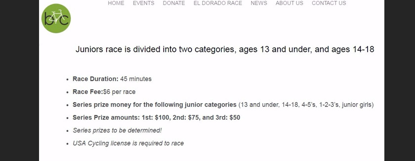 Hadiah yang ditawarkan dalam sebuah acara berbasikal di Amerika Syarikat.