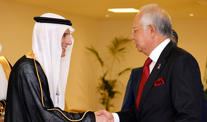 Adel meeting Najib on the sidelines of the 13th Summit of the Organisation of Islamic Organisation in Istanbul, Turkey. - BERNAMApic