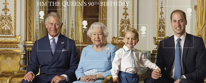 Setem peringatan sempena ulang tahun Ratu Elizabeth II ke-90