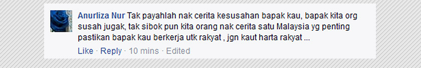 Pendapat netizen di Facebook