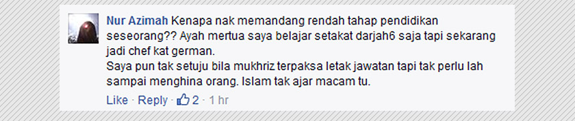 Pendapat netizen di Facebook