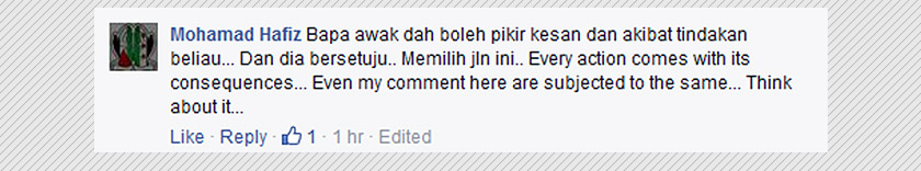 Pendapat netizen di Facebook