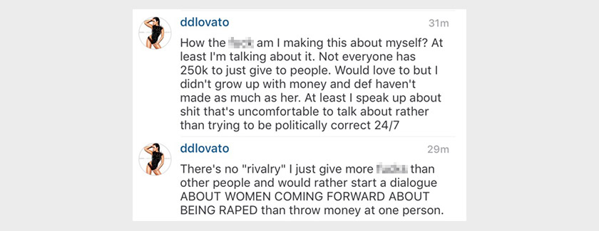 Reaksi Demi Lovato apabila tindakannya mengkritik Swift dikecam.