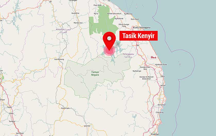 Nine villages in the Kuala Berang district felt the tremors from the earthquake that occurred near Tasik Kenyir. -Pix generated from OpenStreetMap.org