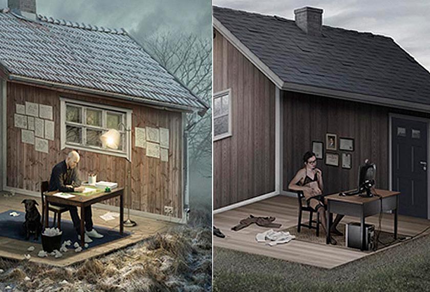 Menurut 4As, The Architect (kiri) telah diciplak oleh Dentsu Utama dalam menghasilkan Professional Watch (kanan).