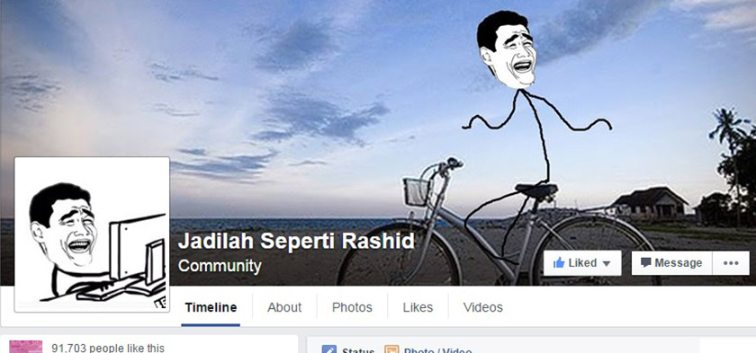 Akaun Facebook Jadilah Seperti Rashid.