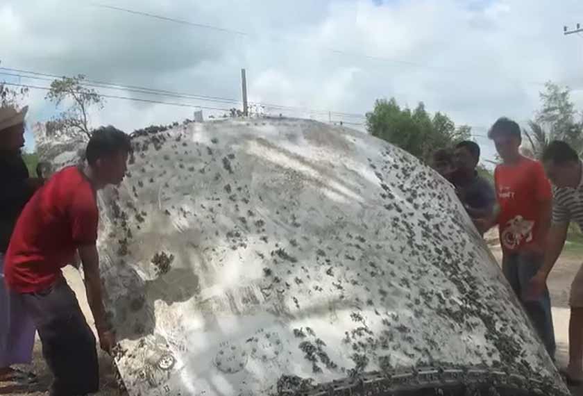 Serpihan yang dijumpai di selatan Thailand. - YouTube/Khousod TV